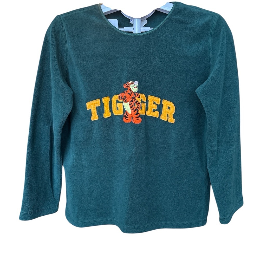 VINTAGE DISNEY TIGGER FLEECE CREWNECK SHIRT SIZE M Green  Men